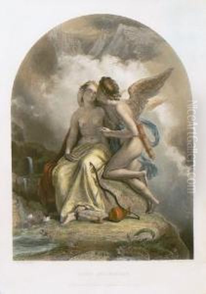 Cupid And Psyche Oil Painting by Lumb Stocks