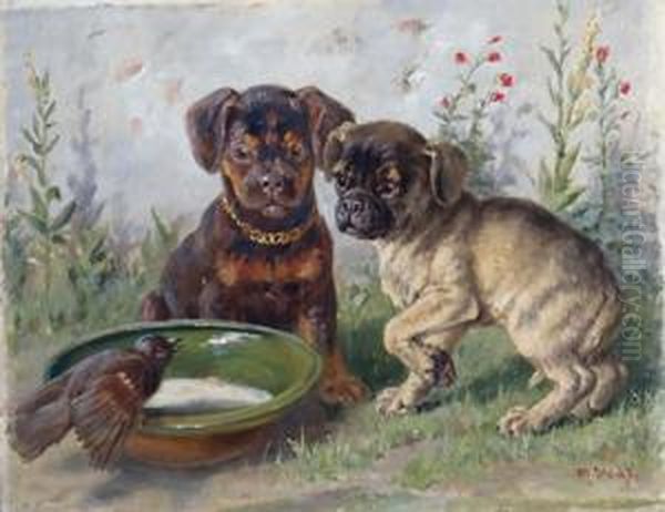 Cani Oil Painting by Minna Stocks