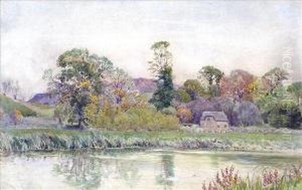 Onthe Thames, Near Cookham, Berkshire Oil Painting by Walter Fryer Stocks