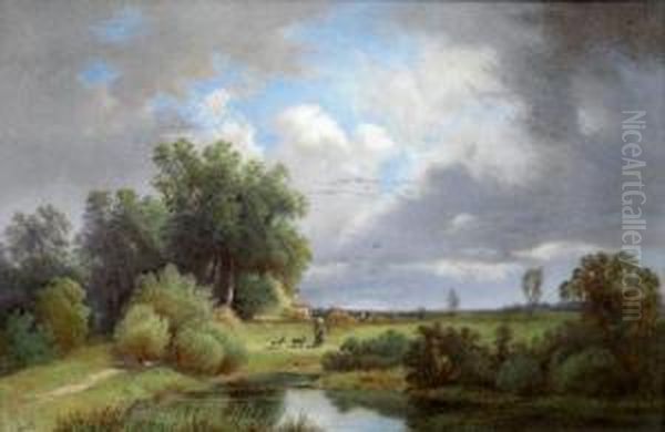 Parete Rettangolare Con Paesaggio In Profondita Oil Painting by Alois Stoff