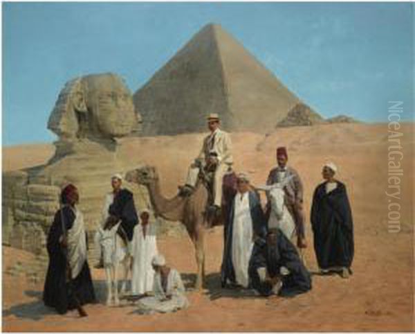 Before The Pyramids Oil Painting by Alois Stoff