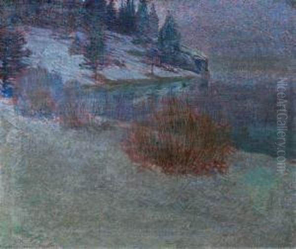 Motiv Am Wacheinersee Oil Painting by Ernst Stohr