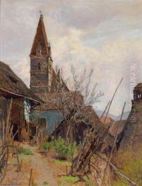 Weisenkirchen In Derwachau Oil Painting by Carl Siegfried Stoitzner