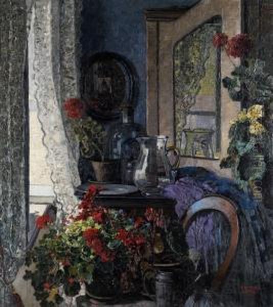 Interieur-stilleben Oil Painting by Josef Stoitzner