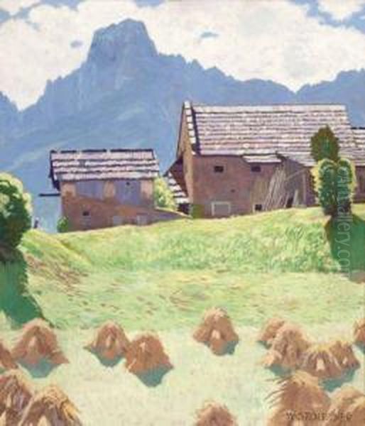 Bauernhof Oil Painting by Walter Stoitzner