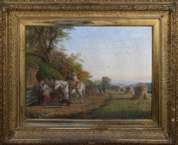 Harvest Time: The Day's Work Done Oil Painting by James Stokeld