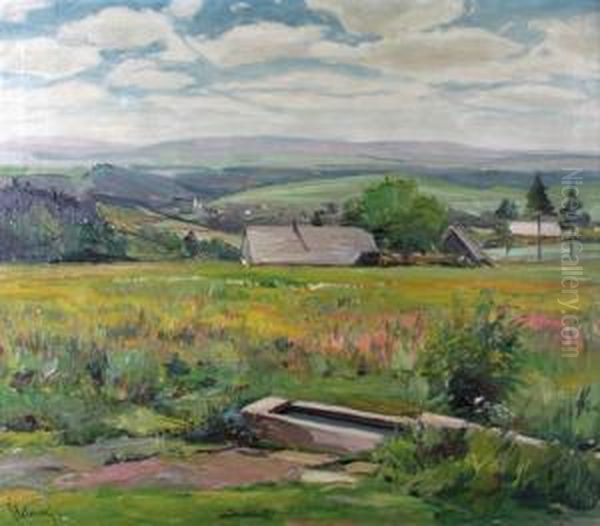 Spring Oil Painting by Josef Stolovsky