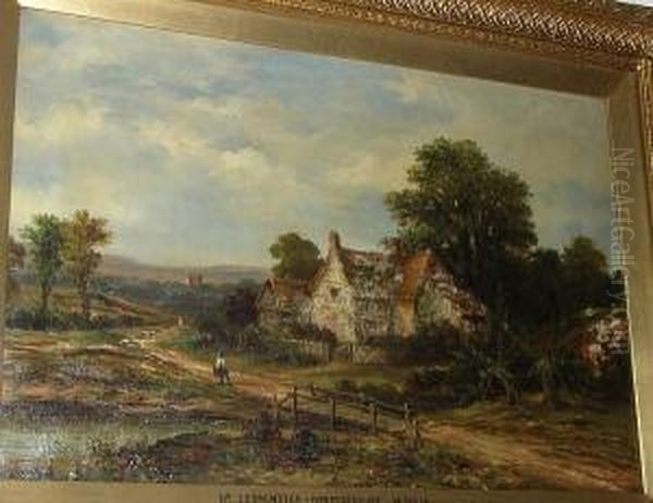 Near Leominster - Herefordshire Oil Painting by William R. Stone