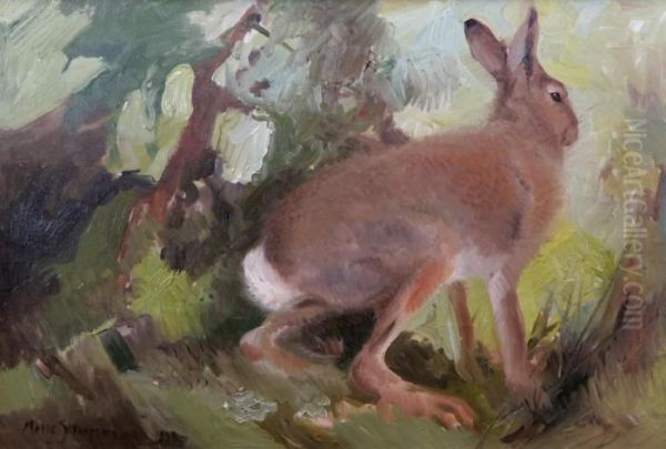 Hare Oil Painting by Mosse Stoopendaal