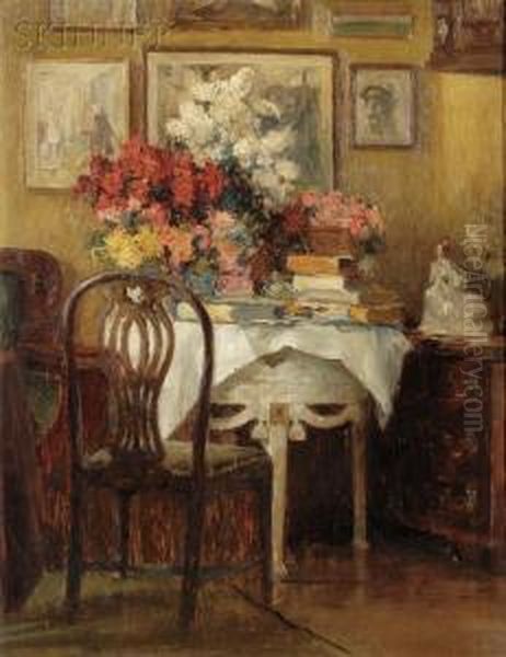 Interior Oil Painting by Carl Storch