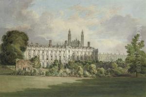 Clare Hall, Cambridge Oil Painting by Henry Sargant Storer