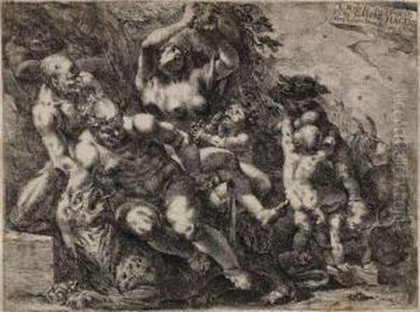 A Bacchanal Oil Painting by Johann Christoph Storer