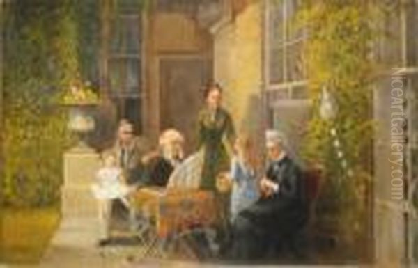 Afternoon On The Terrace Oil Painting by George Adolphus Storey