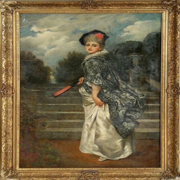 Lady In A Park Oil Painting by George Adolphus Storey