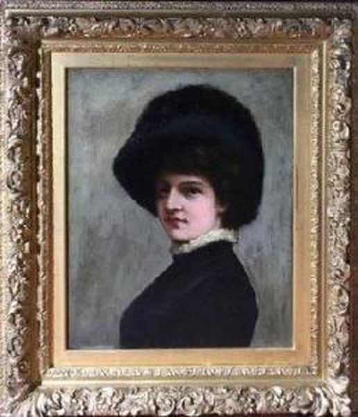 Evelyn Oil Painting by George Adolphus Storey