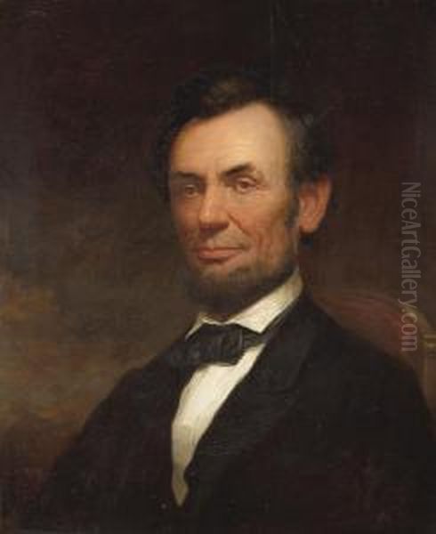 A Portrait Of Abraham Lincoln Oil Painting by George Henry Story