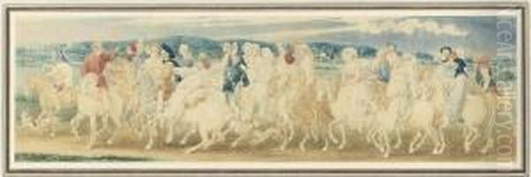 The Canterbury Pilgrims Oil Painting by Thomas Stothard