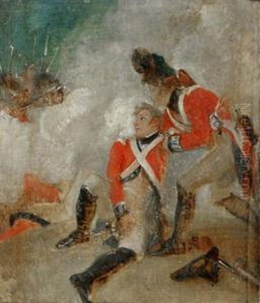 'valentine And Corporal Unnion' At The Siege Of Namur Oil Painting by Thomas Stothard