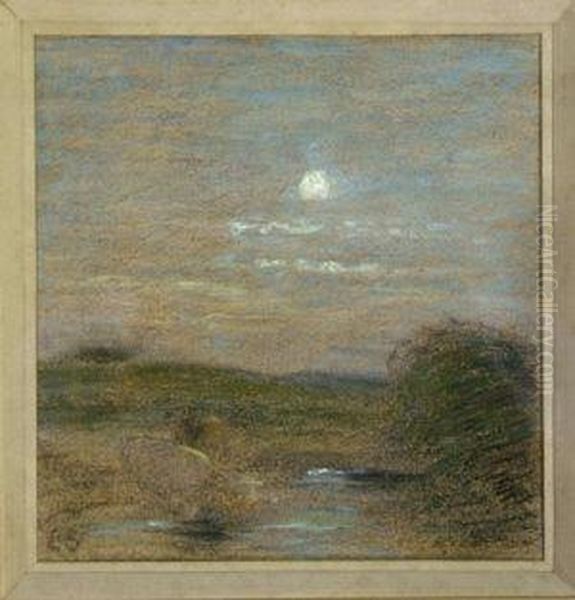 Summer Moon Oil Painting by Edward William Stott