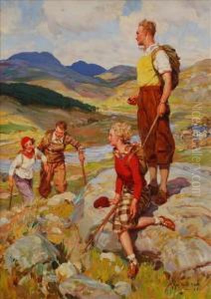 South Ofbraemar Oil Painting by William R.S. Stott