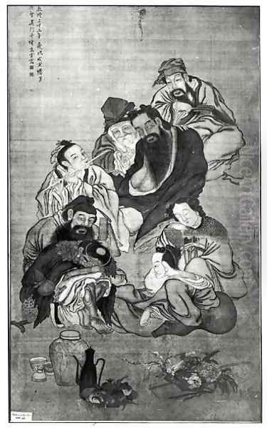 Pa Hsien, the Eight Immortals Oil Painting by Anonymous Artist