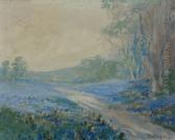 Misty Morning Oil Painting by Franz S. Frank Strahalm /