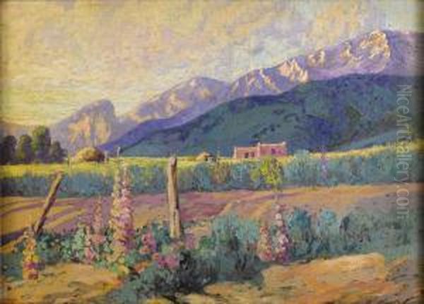 Sunset In Taos, N. M. Oil Painting by Franz S. Frank Strahalm /