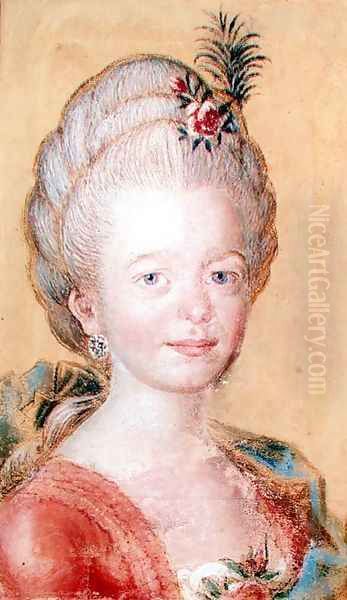 Portrait of the daughter of Carl Linnaeus 1707-78 Oil Painting by Anonymous Artist