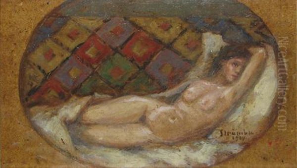 Nud Oil Painting by Ipolit Strambu