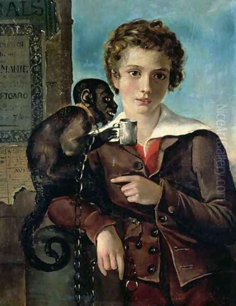 Portrait of Marius Petipa in Ballet Dancemania, 1837 Oil Painting by Anonymous Artist