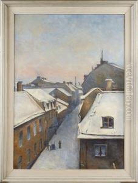 Skaraborgsgatan I Stockholm Oil Painting by Hedvig Strandberg