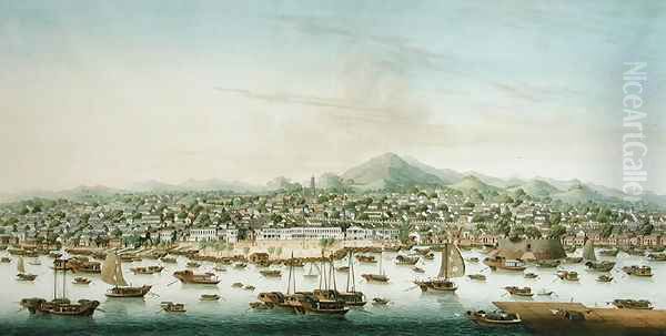 View of Canton, c.1800 Oil Painting by Anonymous Artist