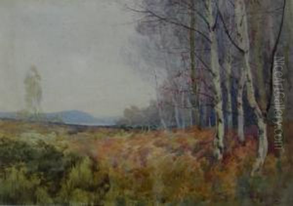 Wooded Landscape Oil Painting by Albert George Strange