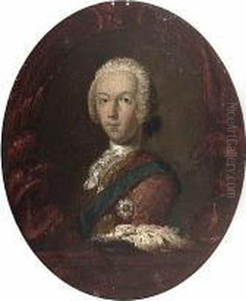 Bust Length Portrait Of Prince Charles Edward Stuart Oil Painting by Robert Strange