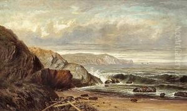 Marin County Beach Oil Painting by Meyer Straus