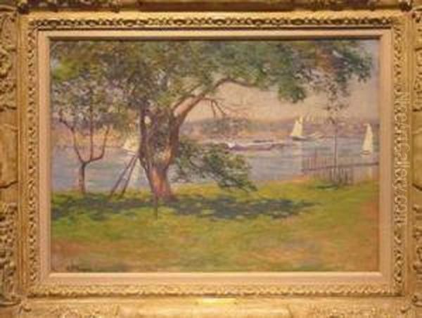 A Quiet Day - Midsummer Oil Painting by Harold A. Streator