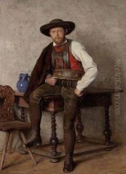 Tiroler In Tracht Oil Painting by Emil Strecker