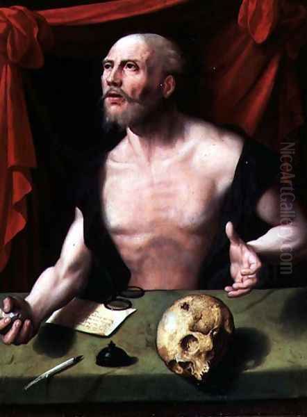 The Penitent St. Jerome in His Study Oil Painting by Anonymous Artist