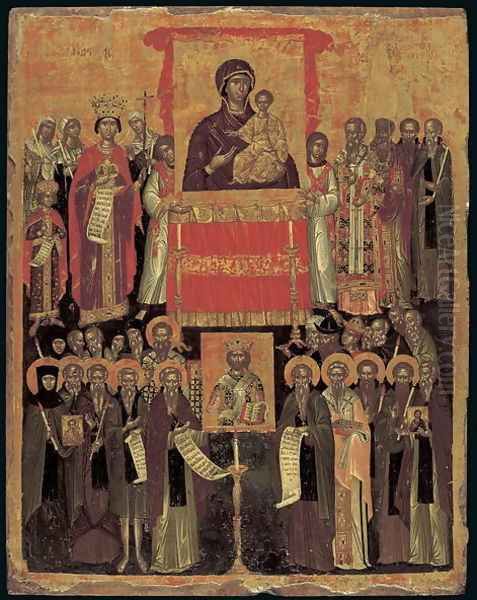 The Restoration of the Icons Oil Painting by Anonymous Artist