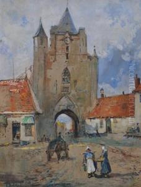 Leeuward, Holland Oil Painting by Philip Eustace Stretton