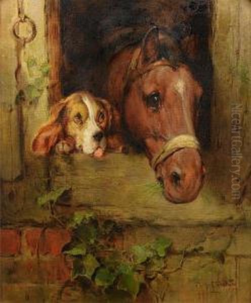 Stable Companions Oil Painting by Philip Eustace Stretton