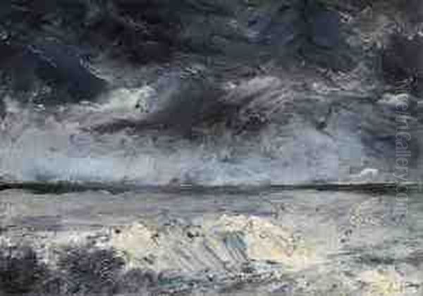 Packis I Stranden Oil Painting by August Strindberg