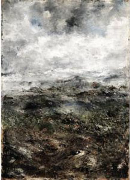 Alplandskap I (alpine Landscape I) Oil Painting by August Strindberg