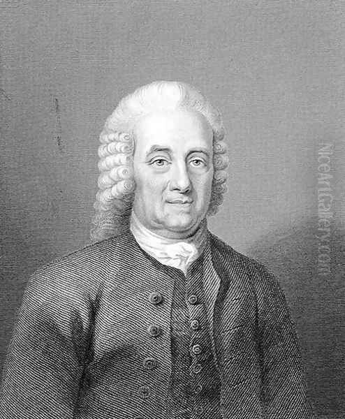 Emanuel Swedenborg 1688-1772 at the Age of 80, engraved by W. Holl, from World Religion, published by A. Fullarton and Co. Oil Painting by Anonymous Artist