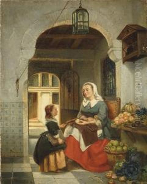 The Rich Harvest Oil Painting by Johannes Anthonie Balthasar Stroebel