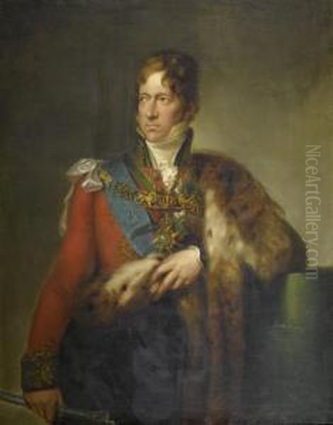 Portrait Of Ernst Friedrich Herbert, Count Of Munster Oil Painting by Peter Eduard Strohling