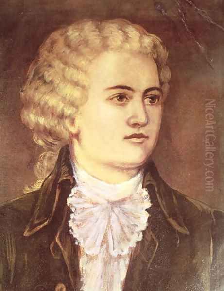 Wolfgang Amadeus Mozart Oil Painting by Anonymous Artist