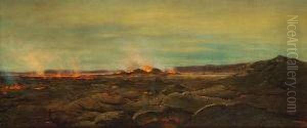 Lava Flow Oil Painting by Joseph D. Strong