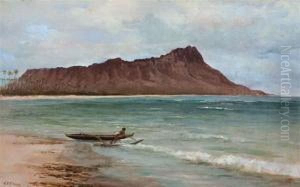 View Of Diamond Head Oil Painting by Joseph D. Strong