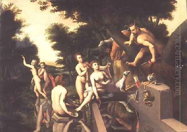 Diana and Actaeon Oil Painting by Anonymous Artist